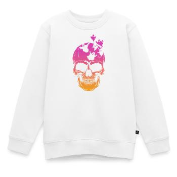 Halloween Ghost Halloween Skull Ghost - Kinder Premium Organic Sweatshirt - Weiß - Vorne - AI Model Kid Male (0cm)