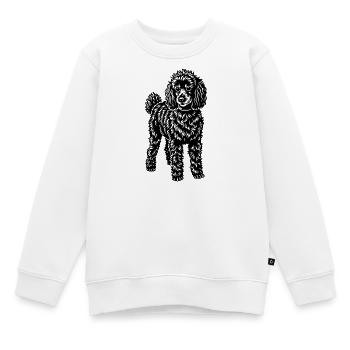 Pudel - Kinder Premium Organic Sweatshirt - Weiß - Vorne - AI Model Kid Male (0cm)