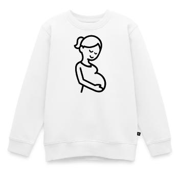 Schwangere - Kinder Premium Organic Sweatshirt - Weiß - Vorne - AI Model Kid Male (0cm)