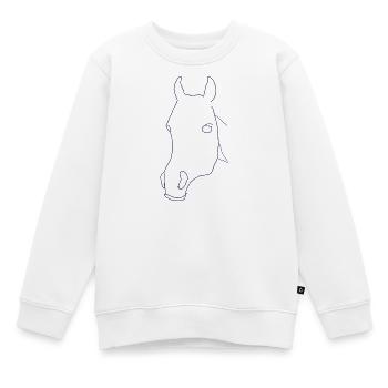 Schimmel sagt Nein lustiges und süßes Pferde - Kinder Premium Organic Sweatshirt - Weiß - Vorne - AI Model Kid Male (0cm)