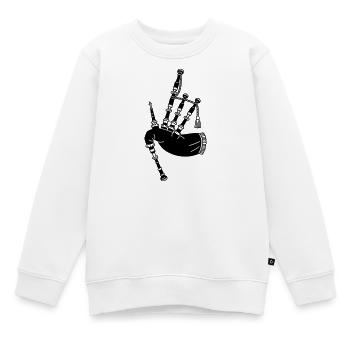 Dudelsäcke - Kinder Premium Organic Sweatshirt - Weiß - Vorne - AI Model Kid Male (0cm)