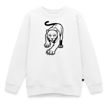 Panther - Kinder Premium Organic Sweatshirt - Weiß - Vorne - AI Model Kid Male (0cm)