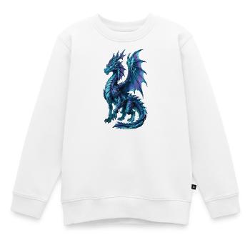 Drache - Kinder Premium Organic Sweatshirt - Weiß - Vorne - AI Model Kid Male (0cm)
