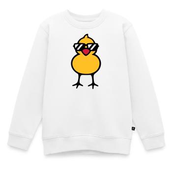 cool chick (rd) - Sweat Premium enfant bio - blanc - Devant - AI Model Kid Male (0cm)
