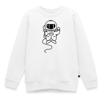 kleiner Astronaut im Weltall - Kinder Premium Organic Sweatshirt - Weiß - Vorne - AI Model Kid Male (0cm)
