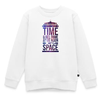 TARDIS - Sweat Premium enfant bio - blanc - Devant - AI Model Kid Male (0cm)