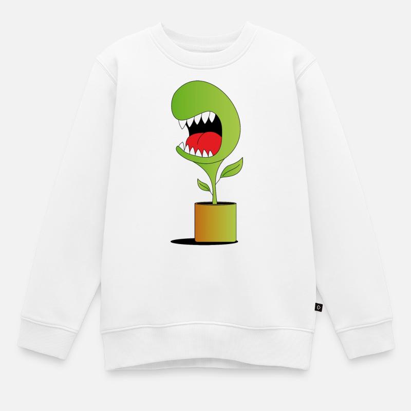 pflanze - Kinder Premium Organic Sweatshirt - Weiß