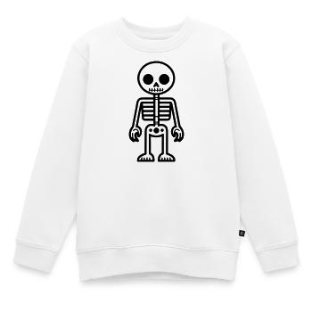 Bande dessinée squelette - Sweat Premium enfant bio - blanc - Devant - AI Model Kid Male (0cm)