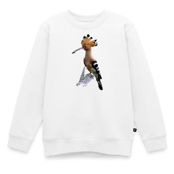 Huppe flamboyante au plumage orange - Sweat Premium enfant bio - blanc - Devant - AI Model Kid Male (0cm)