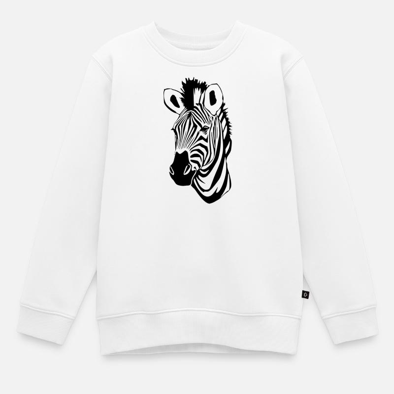 Zebra T-shirt Geschenk - Kinder Premium Organic Sweatshirt - Weiß