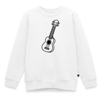 Ukulele - Kinder Premium Organic Sweatshirt - Weiß - Vorne - AI Model Kid Male (0cm)