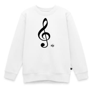 Notenschluessel - Kinder Premium Organic Sweatshirt - Weiß - Vorne - AI Model Kid Male (0cm)