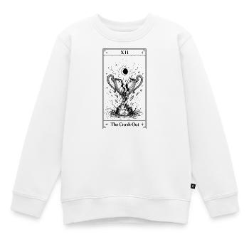 La panique totale | Carte de tarot | Crash Out - Sweat Premium enfant bio - blanc - Devant - AI Model Kid Male (0cm)