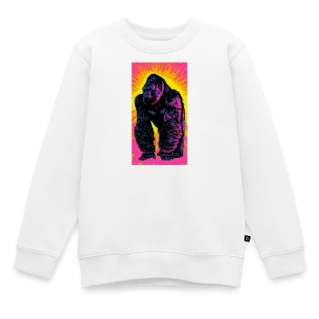 Gorilla - Kinder Premium Organic Sweatshirt - Weiß - Vorne - AI Model Kid Male (0cm)