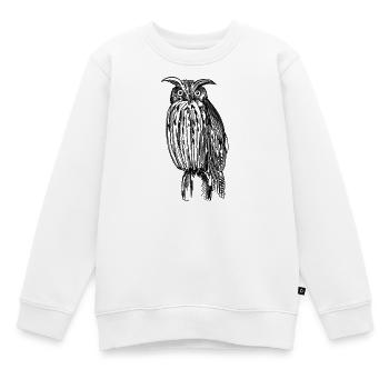 Eule – Illustration - Kinder Premium Organic Sweatshirt - Weiß - Vorne - AI Model Kid Male (0cm)
