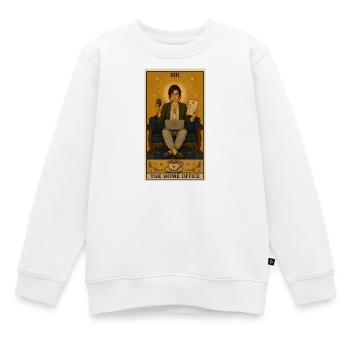 Home Office | Tarot au bureau à distance - Sweat Premium enfant bio - blanc - Devant - AI Model Kid Male (0cm)
