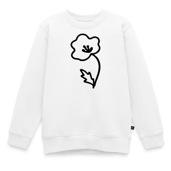 Blume - Kinder Premium Organic Sweatshirt - Weiß - Vorne - AI Model Kid Male (0cm)