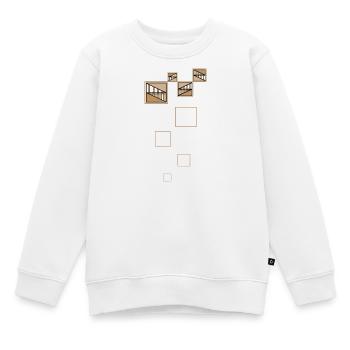 Golden Shapes - Kinder Premium Organic Sweatshirt - Weiß - Vorne - AI Model Kid Male (0cm)