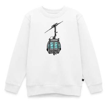 0851 télécabine en vrac - Sweat Premium enfant bio - blanc - Devant - AI Model Kid Male (0cm)