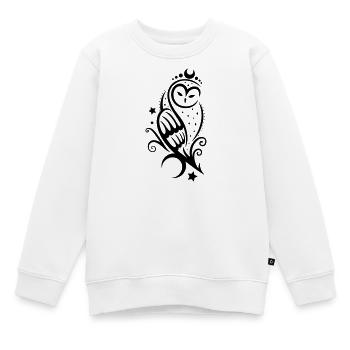 Eule Schneeeule Tattoo - Kinder Premium Organic Sweatshirt - Weiß - Vorne - AI Model Kid Male (0cm)