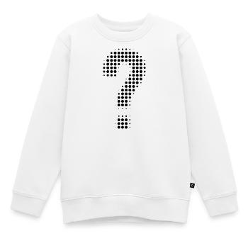 Optique pixel point d’interrogation - Sweat Premium enfant bio - blanc - Devant - AI Model Kid Male (0cm)