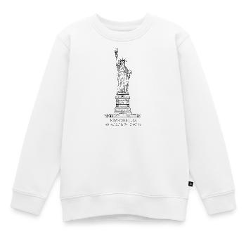 Freiheitsstatue mit GPS-Koordinaten - Kinder Premium Organic Sweatshirt - Weiß - Vorne - AI Model Kid Male (0cm)