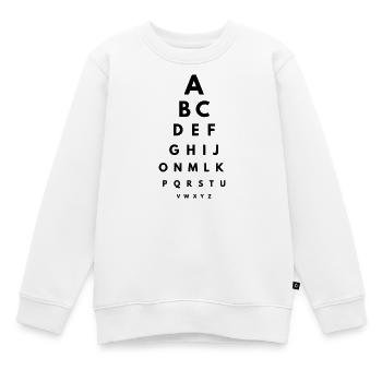Vision test - Sweat Premium enfant bio - blanc - Devant - AI Model Kid Male (0cm)