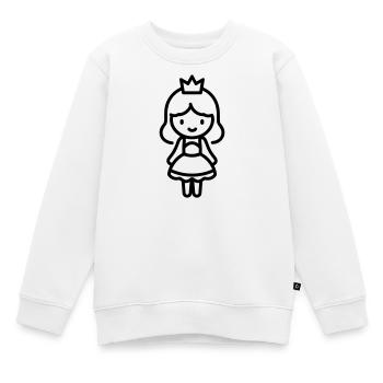 princesse - Sweat Premium enfant bio - blanc - Devant - AI Model Kid Male (0cm)