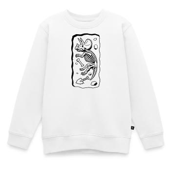Triceratops-Knochen - Kinder Premium Organic Sweatshirt - Weiß - Vorne - AI Model Kid Male (0cm)