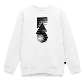 geometric shapes - Kids Premium Organic Sweatshirt - white - Front - AI Model Kid Male (0cm)