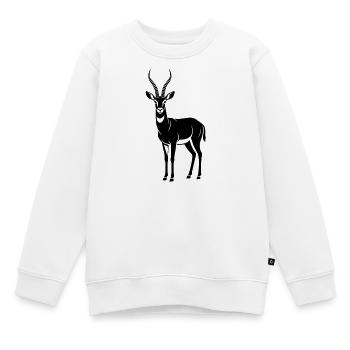 Antilope - Kinder Premium Organic Sweatshirt - Weiß - Vorne - AI Model Kid Male (0cm)