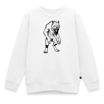 Loup-garou - Sweat Premium enfant bio - blanc - Devant - AI Model Kid Male (0cm)