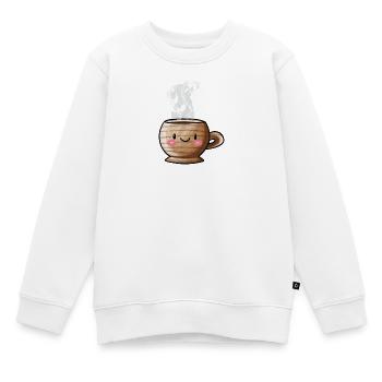 Kawaiibecher - Kinder Premium Organic Sweatshirt - Weiß - Vorne - AI Model Kid Male (0cm)