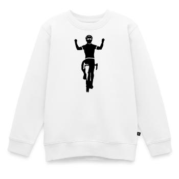 Rennrad - Kinder Premium Organic Sweatshirt - Weiß - Vorne - AI Model Kid Male (0cm)
