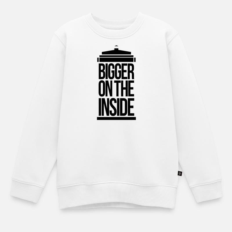 Bigger on the inside - Kinder Premium Organic Sweatshirt - Weiß