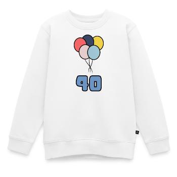 40. 40 JAHRE. 40-JÄHRIGES JUBILÄUM. GEBURTSTAG 40 JAHRE. - Kinder Premium Organic Sweatshirt - Weiß - Vorne - AI Model Kid Male (0cm)