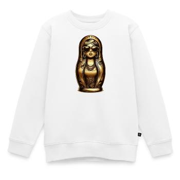 Matrjoschka cool Sonnenbrille Gold Geschenk - Kinder Premium Organic Sweatshirt - Weiß - Vorne - AI Model Kid Male (0cm)
