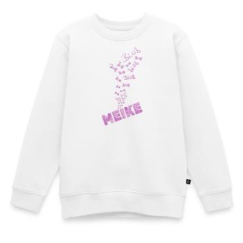Geschenk für Meike - Kinder Premium Organic Sweatshirt - Weiß - Vorne - AI Model Kid Male (0cm)