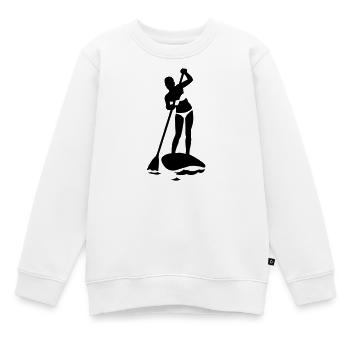 SUP board - Kinder Premium Organic Sweatshirt - Weiß - Vorne - AI Model Kid Male (0cm)