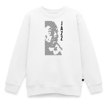 Design von Jazzmusik-Plakaten - Kinder Premium Organic Sweatshirt - Weiß - Vorne - AI Model Kid Male (0cm)