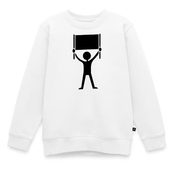 Manifestation à l’ambassade - Sweat Premium enfant bio - blanc - Devant - AI Model Kid Male (0cm)