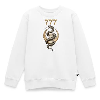 777 Kristallschlange - Kinder Premium Organic Sweatshirt - Weiß - Vorne - AI Model Kid Male (0cm)