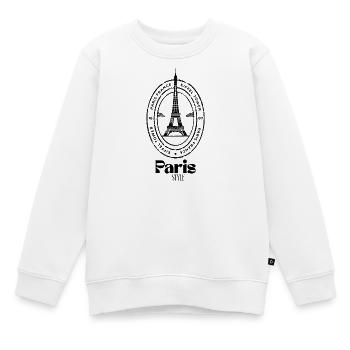 Style parisien - Sweat Premium enfant bio - blanc - Devant - AI Model Kid Male (0cm)