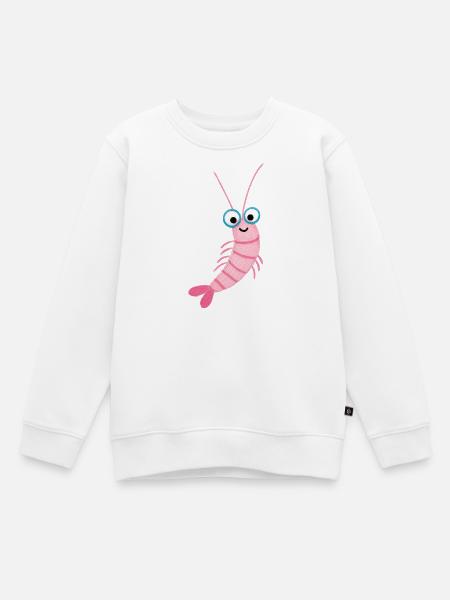 Garnele - Kinder Premium Organic Sweatshirt - Weiß