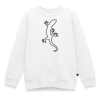 Salamander Echse Gecko Natur Lurch Tier - Kinder Premium Organic Sweatshirt - Weiß - Vorne - AI Model Kid Male (0cm)