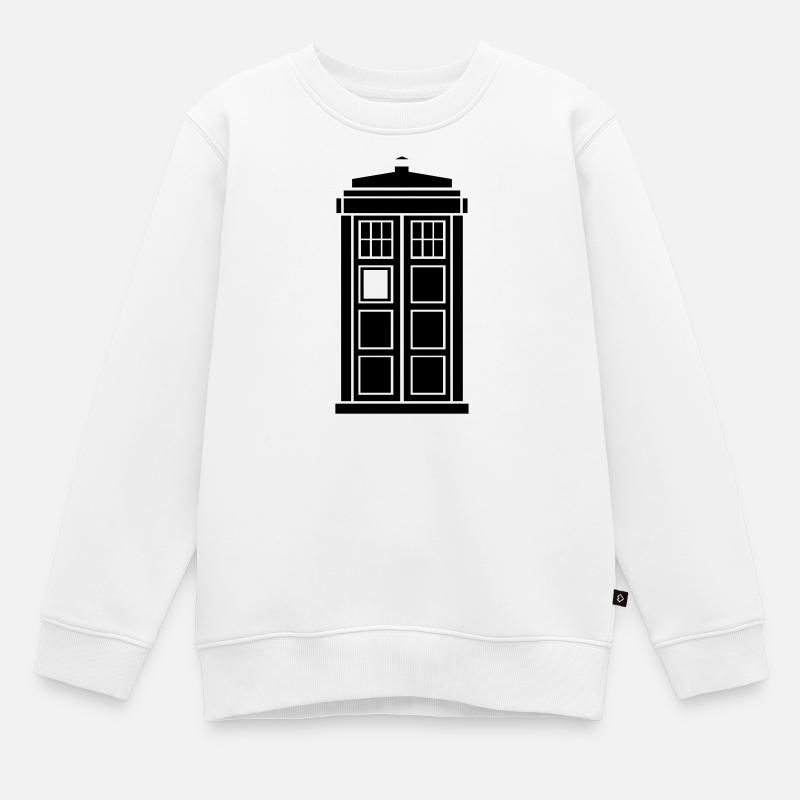 Tardis - Kinder Premium Organic Sweatshirt - Weiß