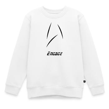 Stern engagieren minimal - Kinder Premium Organic Sweatshirt - Weiß - Vorne - AI Model Kid Male (0cm)