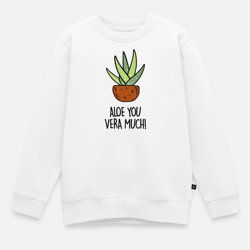 Aloe Vera - Sweat Premium enfant bio - blanc