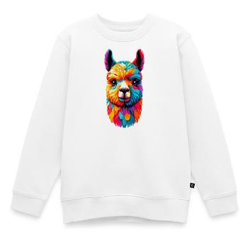 Alpaka - Kinder Premium Organic Sweatshirt - Weiß - Vorne - AI Model Kid Male (0cm)