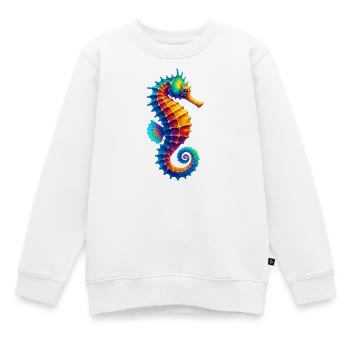 Hippocampe - Sweat Premium enfant bio - blanc - Devant - AI Model Kid Male (0cm)
